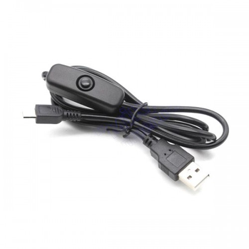 Кабель живлення USB/microUSB для Raspberry Pi з вимикачем Кабель живлення USB/microUSB для Raspberry Pi з вимикачем